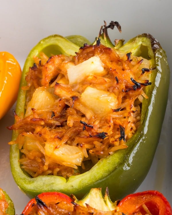 Sugarless Crystals 7 Hawaiian chicken stuffed bell peppers