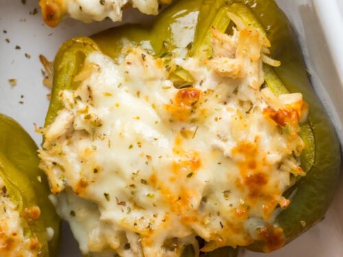 greek chicken stuffed bell peppers