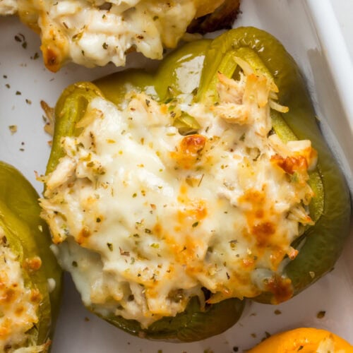 greek chicken stuffed bell peppers