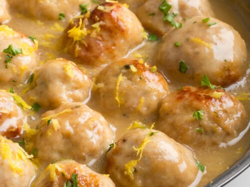honey lemon chicken meatballs