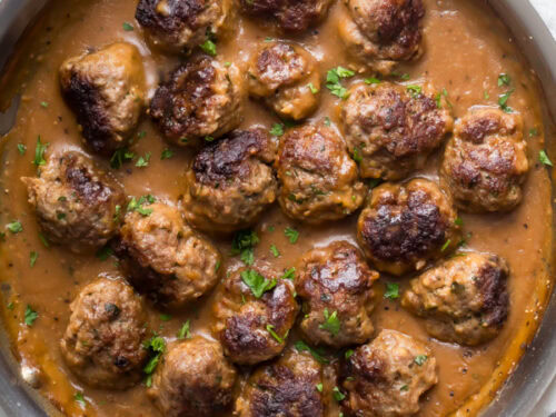 meatballs and gravy