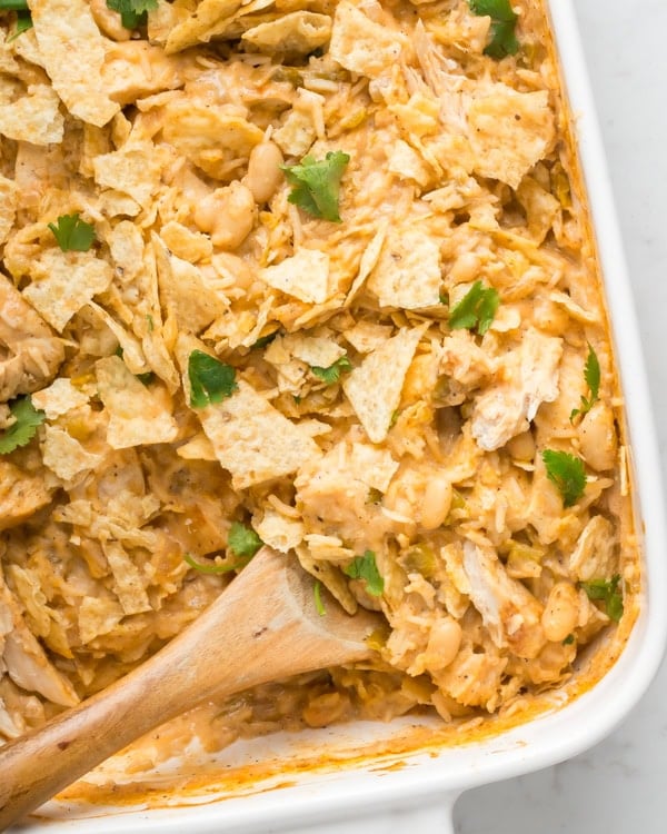 white chicken chili casserole