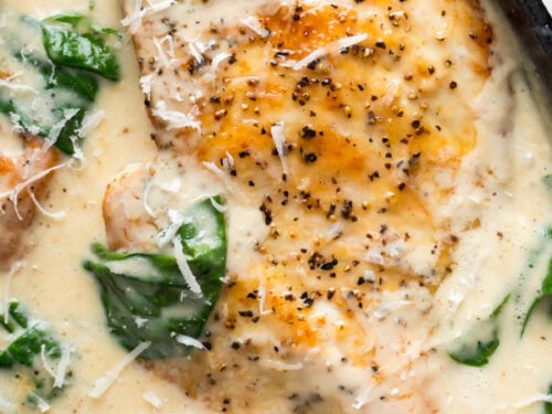 Garlic chicken and spinach