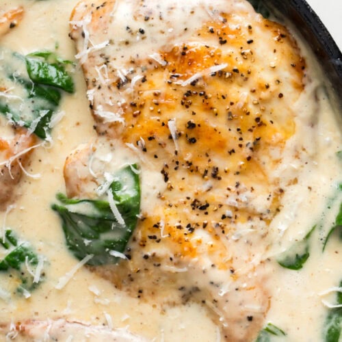 Garlic chicken and spinach