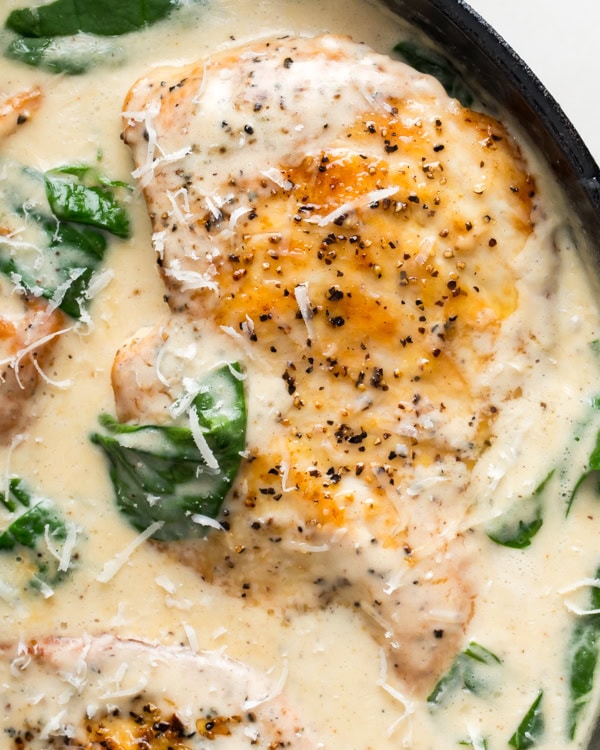 Garlic chicken and spinach