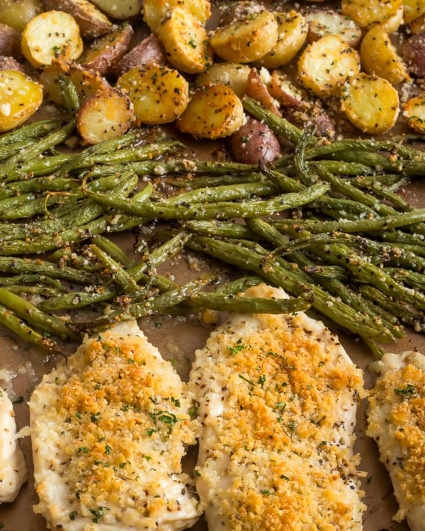 Parmesan sheet pan chicken