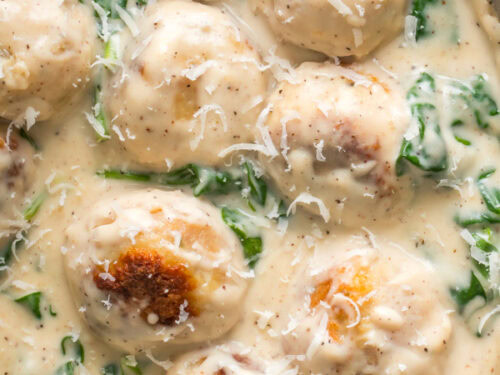 chicken and spinach meatballs
