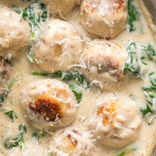 chicken and spinach meatballs