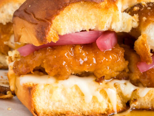 hot honey chicken sliders