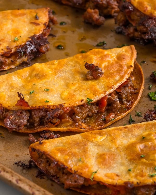 sheet pan beef tacos
