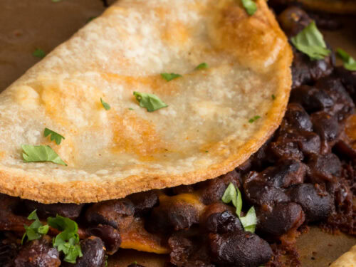 sheet pan black bean tacos