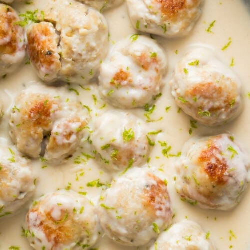 coconut lime chicken meatballs