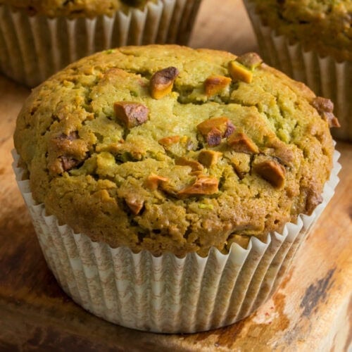 pistachio butter muffins