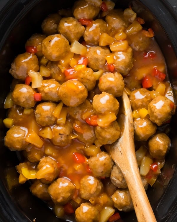 sweet and sour crockpot meatballs