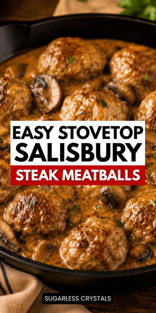 Easy Salisbury Steak Meatballs and Gravy 3