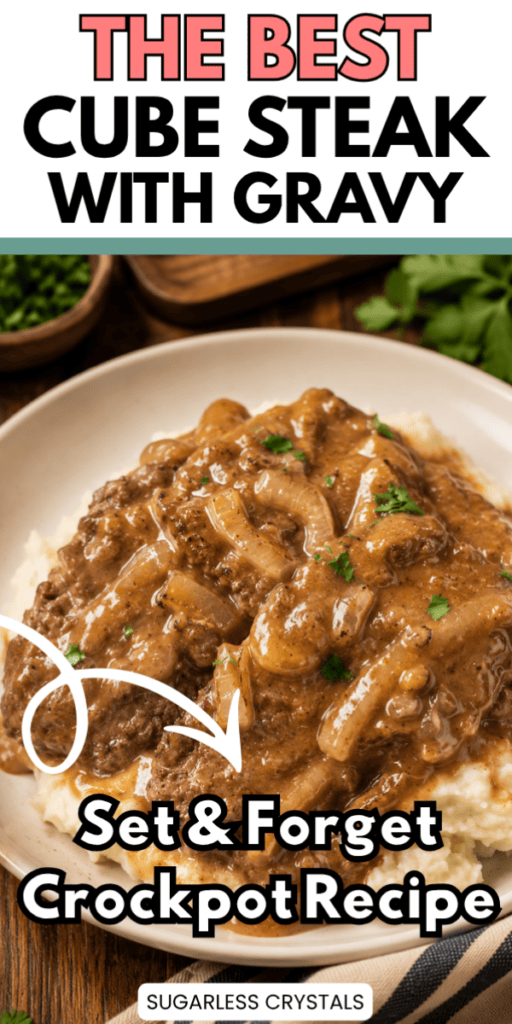 Easy Southern Crockpot Cube Steak and Gravy 4