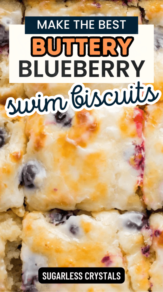 blueberry butter swim biscuits with glaze